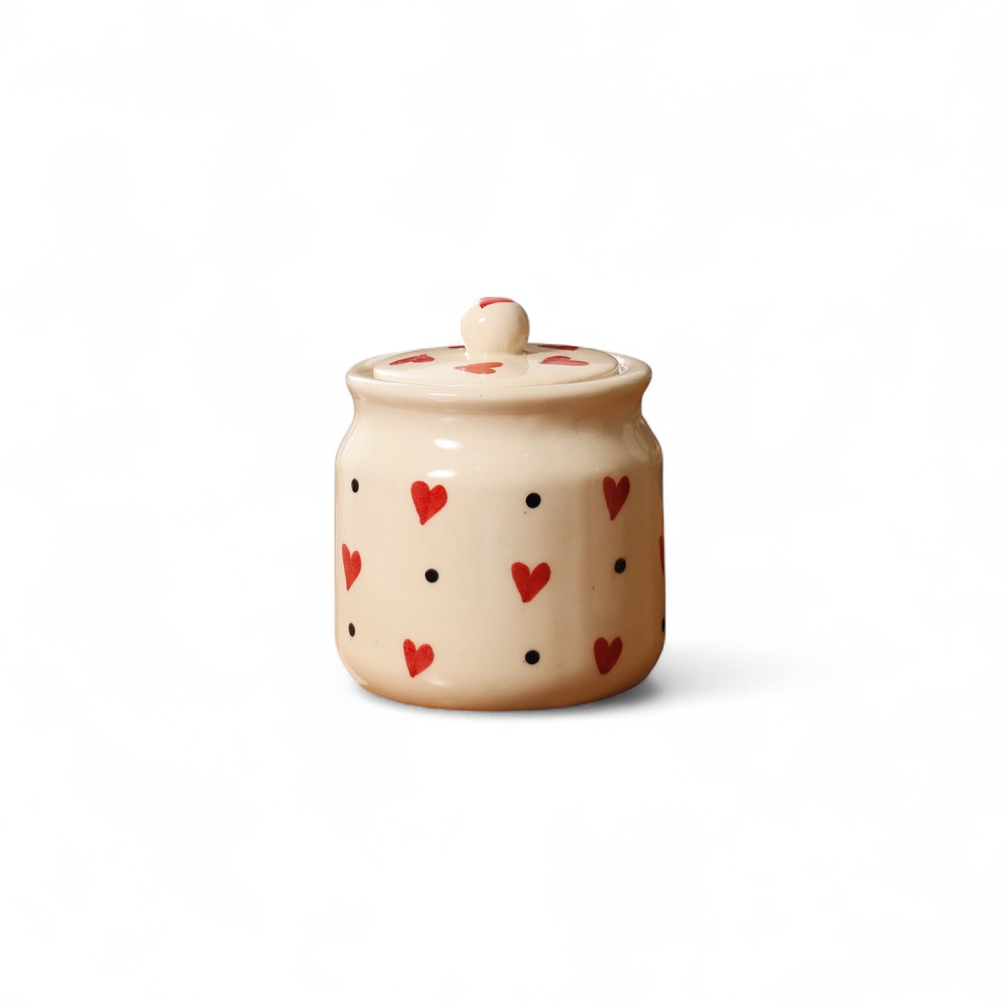 Cute Ceramic Jar with Lid – 750ml | For Sugar, Tea & Snacks
