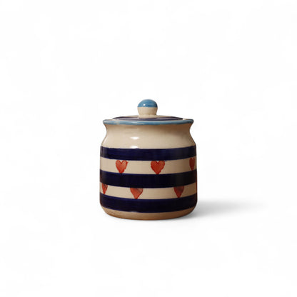 Cute Pottery Jar for Coffee, Tea & Sugar – 750ml of Style and Function